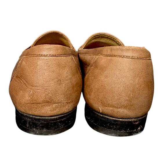 Vintage Bally Italy Ostrich Leg Brown Leather Loafers Mens 9.5 D Dress Shoes main image 8